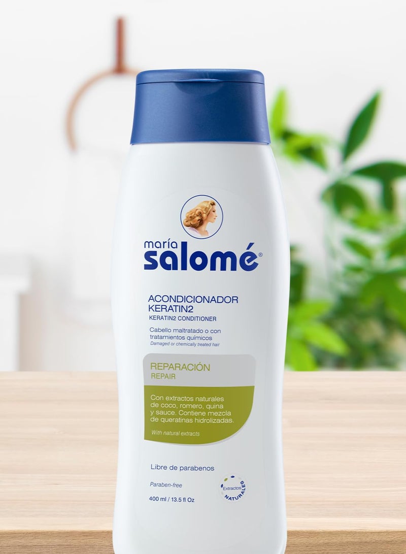 Maria Salome O-CONNMaria Salome Acondicionador Keratin2 Conditioner 400ml 13.5 fl Oz - Image 5